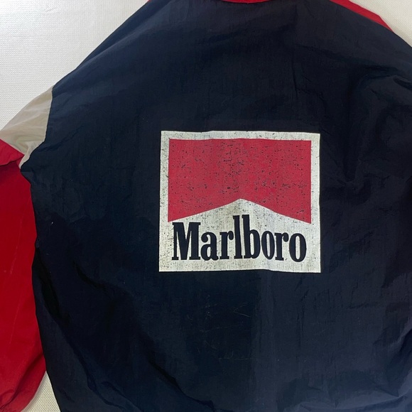 Vintage Marlboro Winbreaker Pullover Hoodie Jacket Size Large B - Picture 7 of 10
